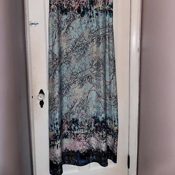 BCBGMaxAzria Multicolor Abstract Maxi Dress - Picture 2 of 6